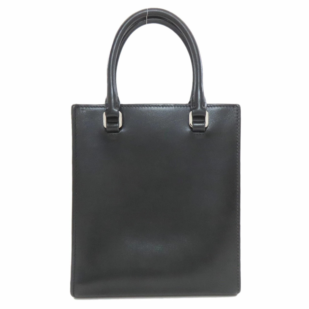 Prada Calf Embossed Leather Soft Handbag Black